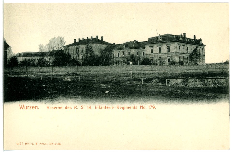 04477-Wurzen-1903-Kaserne des 14. Königlich Sächsischen Infanterie-Regiments Nr. 179-Brück & Sohn Kunstverlag