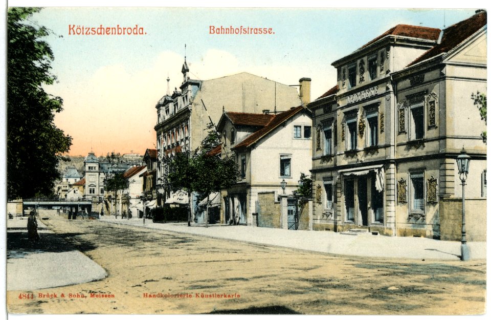 04844-Kötzschenbroda-1903-Bahnhofstraße-Brück & Sohn Kunstverlag
