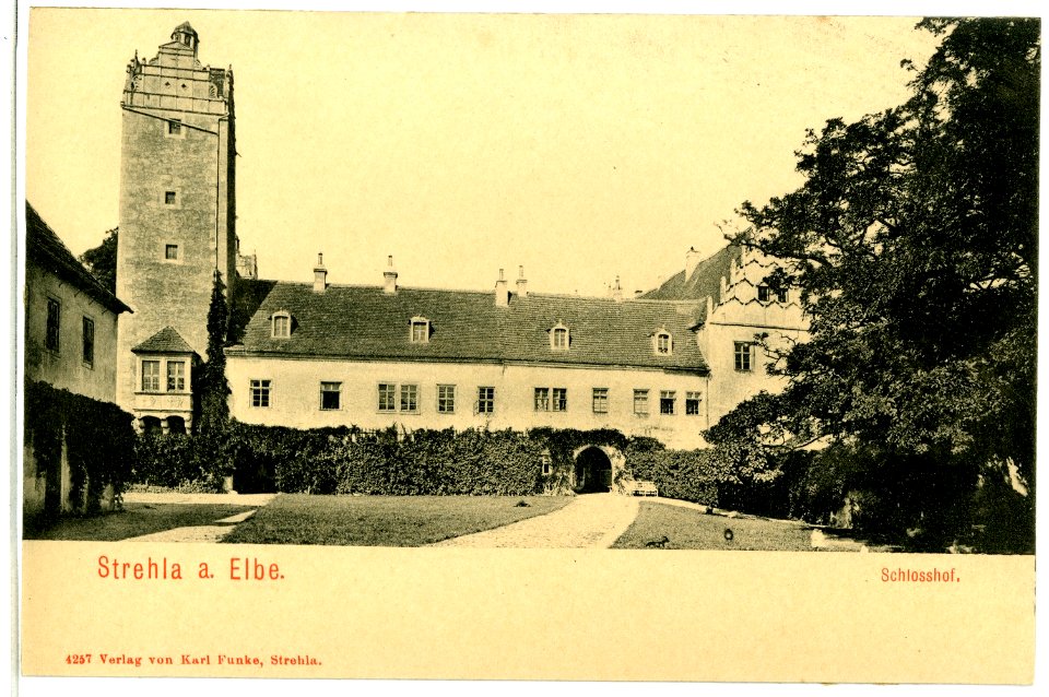 04257-Strehla-1903-Schloßhof-Brück & Sohn Kunstverlag