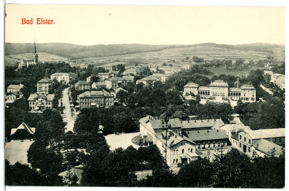 04433-Bad Elster-1903-Blick in den Ort-Brück & Sohn Kunstverlag