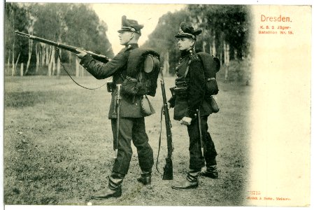 03715-Dresden-1903-2. Königlich Sächsisches Jäger-Batallion Nr. 13 - Zielübung-Brück & Sohn Kunstverlag