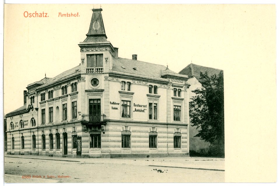04889-Oschatz-1903-Restaurant Amtshof-Brück & Sohn Kunstverlag