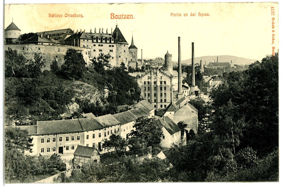 04137-Bautzen-1903-an der Spree, Schloß Ortenburg-Brück & Sohn Kunstverlag