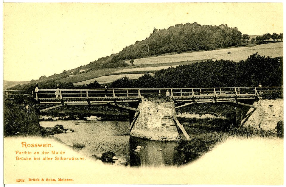 04202-Roßwein-1903-Muldebrücke bei der Silberwäsche-Brück & Sohn Kunstverlag