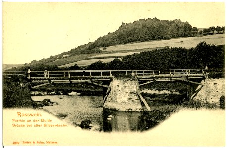 04202-Roßwein-1903-Muldebrücke bei der Silberwäsche-Brück & Sohn Kunstverlag