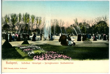 03389-Budapest-1903-Springbrunnen Stadtwäldchen-Brück & Sohn Kunstverlag