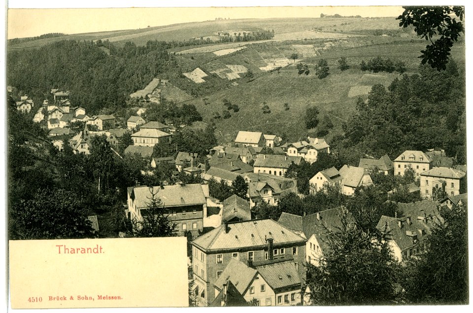04510-Tharandt-1903-Blick auf Tharandt-Brück & Sohn Kunstverlag