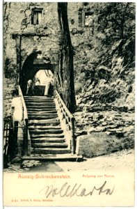 04744-Aussig-1903-Schreckenstein - Burgaufgang-Brück & Sohn Kunstverlag
