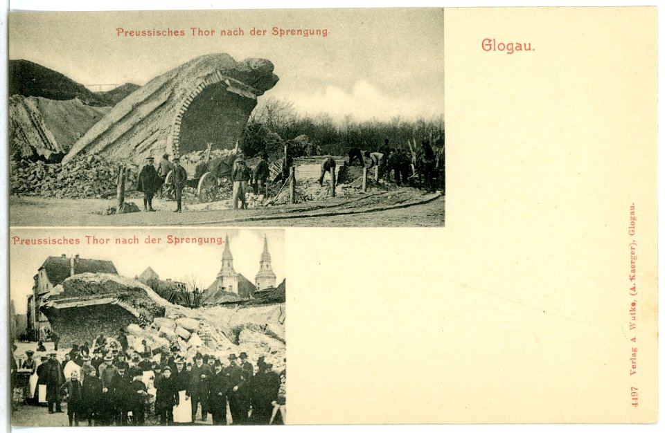04497-Glogau-1903-Preußisches Tor nach der Sprengung-Brück & Sohn Kunstverlag