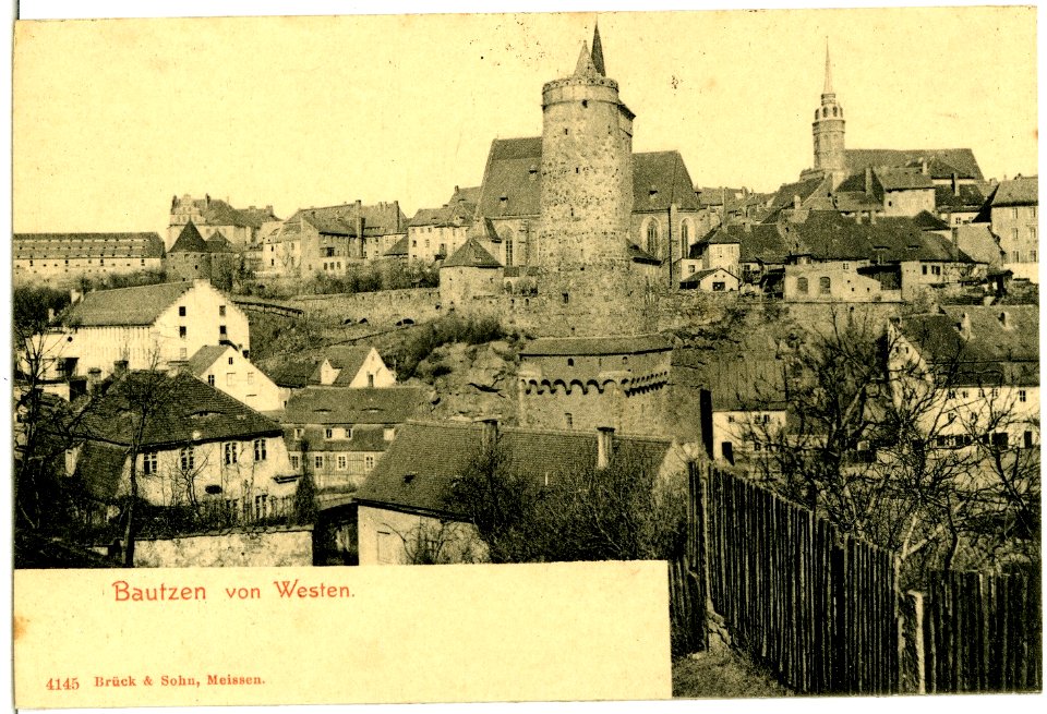 04145-Bautzen-1903-Blick auf Bautzen von Westen-Brück & Sohn Kunstverlag