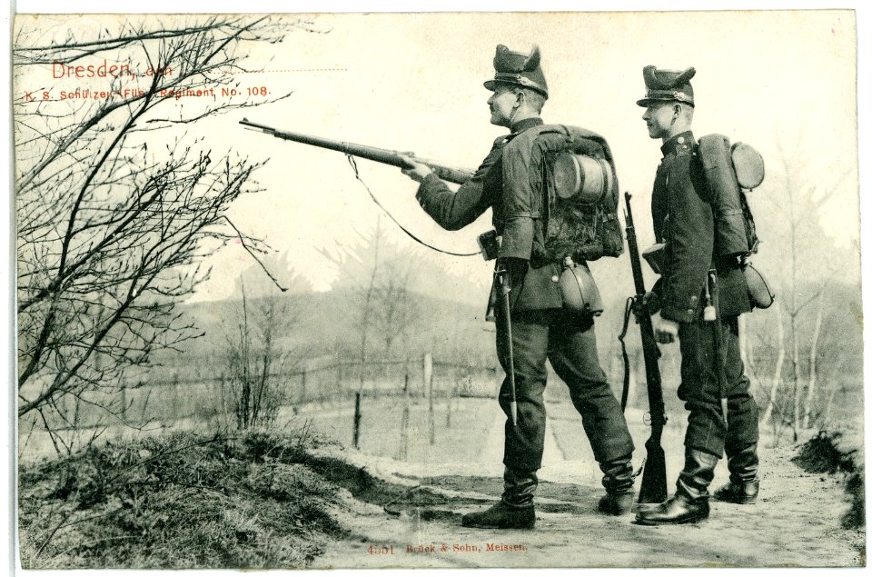 04551-Dresden-1903-Königlich Sächsisches Schützen-Regiment Nr. 108-Brück & Sohn Kunstverlag