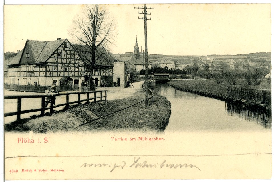 04640-Flöha-1903-Am Mühlgraben-Brück & Sohn Kunstverlag