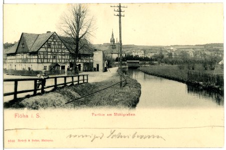 04640-Flöha-1903-Am Mühlgraben-Brück & Sohn Kunstverlag