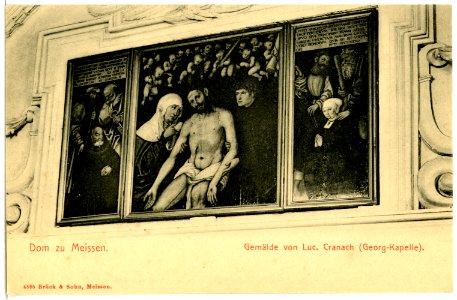 04395-Meißen-1903-Dom Gemälde von Lucas Cranach-Brück & Sohn Kunstverlag