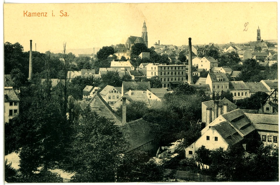 04104-Kamenz-1903-Blick zur Stadt-Brück & Sohn Kunstverlag