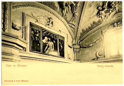 04396-Meißen-1903-Dom, Gemälde von Lucas Cranach in der Georgskapelle-Brück & Sohn Kunstverlag