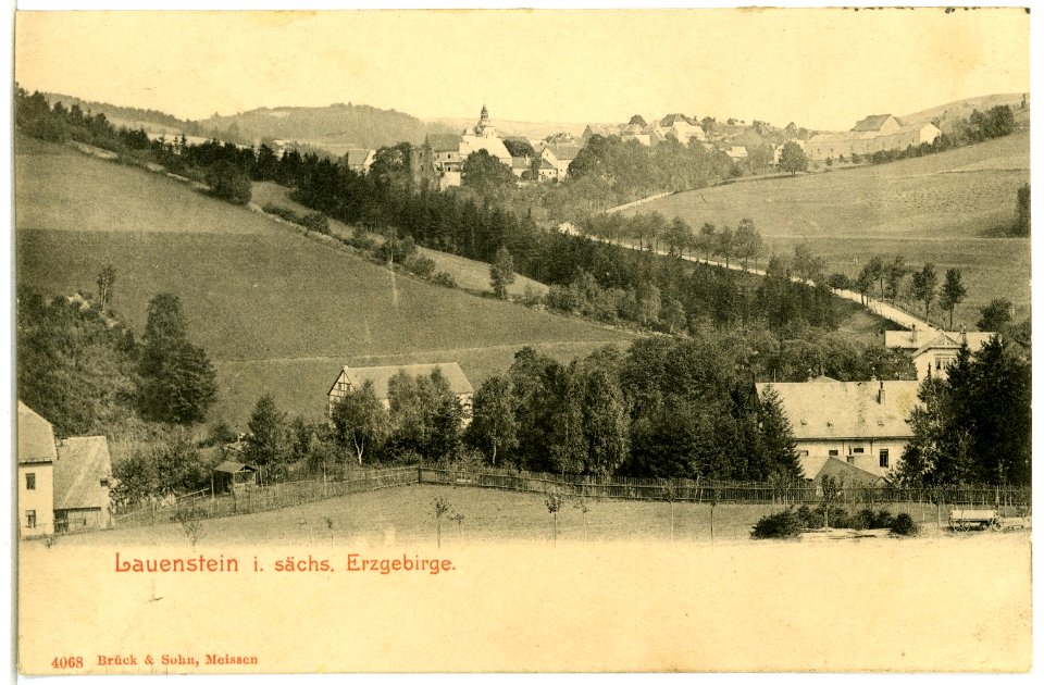 04068-Lauenstein-1903-Blick auf Lauenstein-Brück & Sohn Kunstverlag