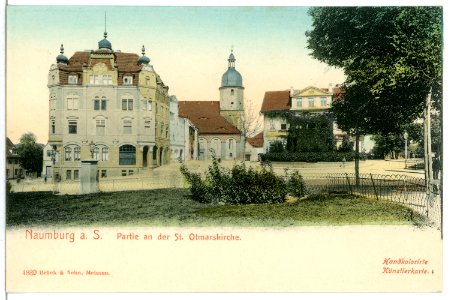 04880-Naumburg-1903-An der St. Otmarskirche-Brück & Sohn Kunstverlag