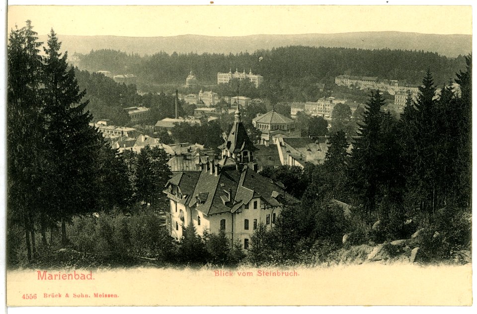 04556-Marienbad-1903-Blick vom Steinbruch-Brück & Sohn Kunstverlag