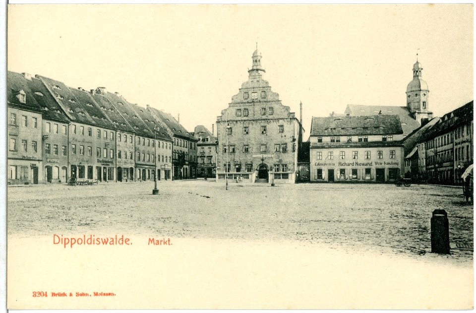 03204-Dippoldiswalde-1903-Markt und Rathaus-Brück & Sohn Kunstverlag
