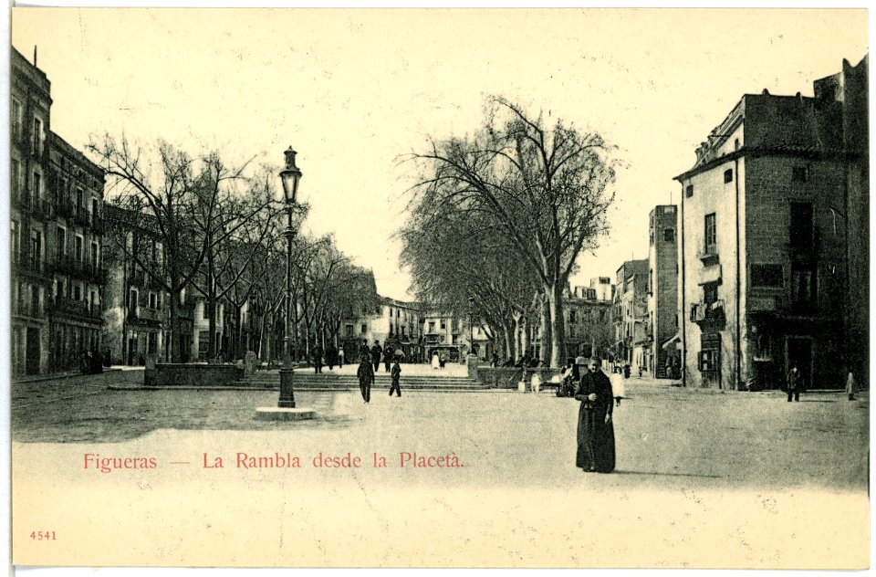 04541-Figueras-1903-La Rambla desde la Placeta-Brück & Sohn Kunstverlag