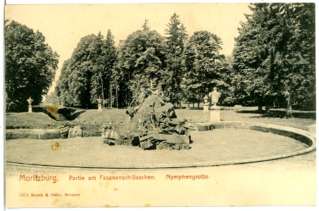 03454-Moritzburg-1903-Nymphengrotte am Fasanenschlößchen-Brück & Sohn Kunstverlag