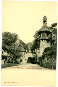 04055-Rochsburg-1903-Eingang zum Schloß-Brück & Sohn Kunstverlag