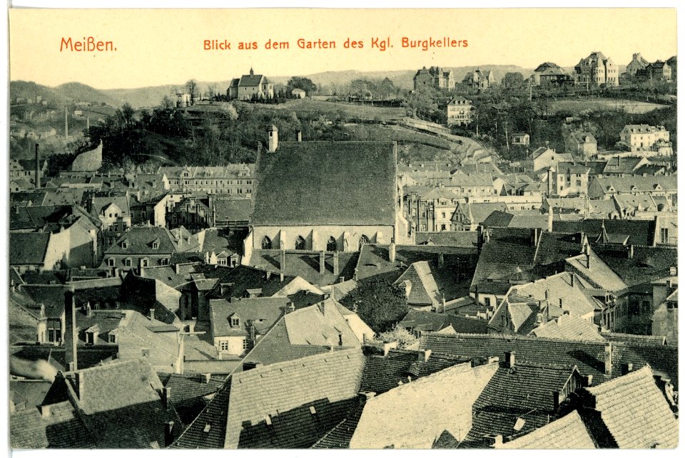 04590-Meißen-1903-Blick vom Burgkeller auf die Stadt-Brück & Sohn Kunstverlag