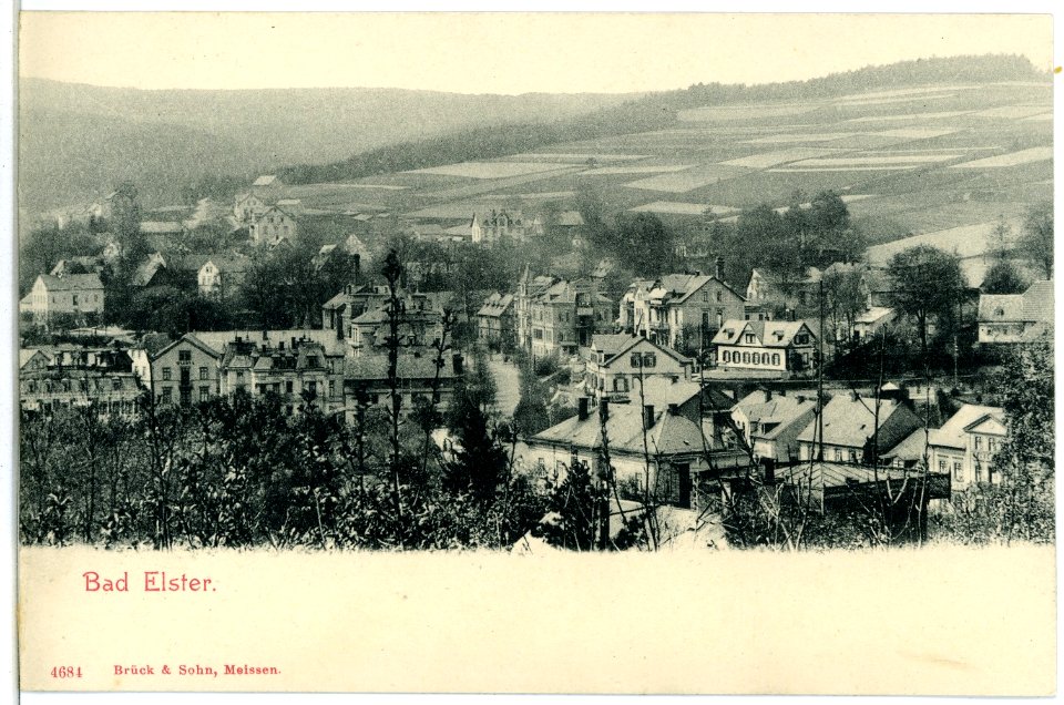 04684-Bad Elster-1903-Blick über den Ort-Brück & Sohn Kunstverlag
