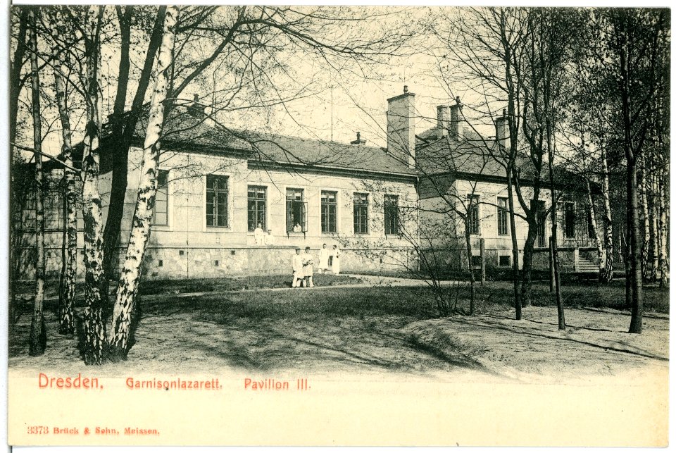 03373-Dresden-1903-Garnisonlazarett Pavillon III-Brück & Sohn Kunstverlag