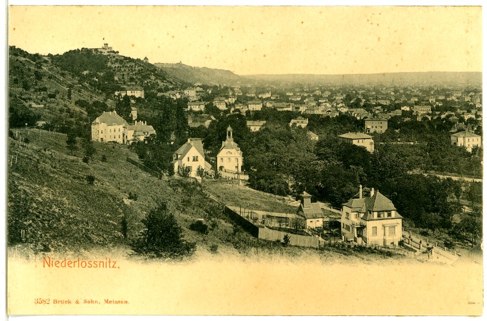 03582-Niederlößnitz-1903-Blick auf die Lößnitz-Brück & Sohn Kunstverlag