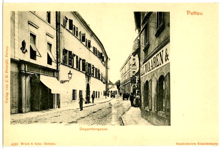 04124-Pettau-1903-Ungarthorgasse-Brück & Sohn Kunstverlag