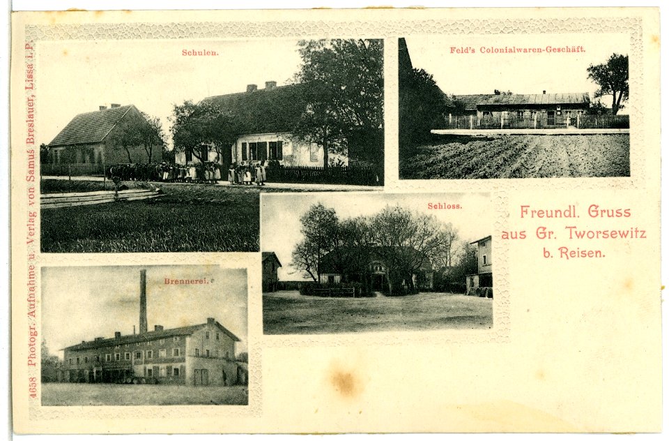 04658-Tworsewitz-1903-Schulen, Schloß, Brennerei-Brück & Sohn Kunstverlag
