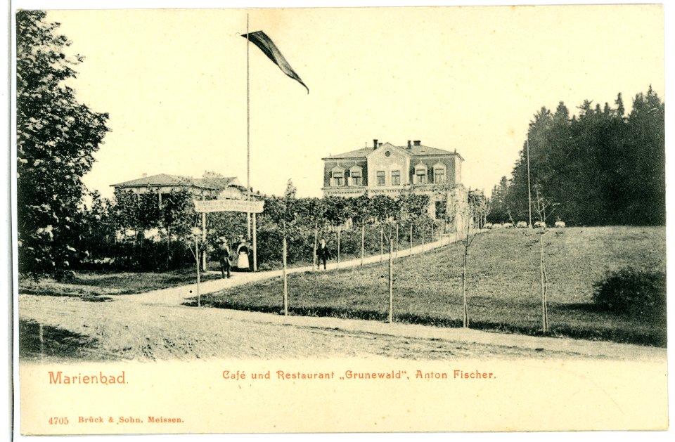 04705-Marienbad-1903-Cafe "Grunewald"-Brück & Sohn Kunstverlag