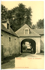 04599-Pulsnitz-1903-Schloßhof - Schloßtor-Brück & Sohn Kunstverlag