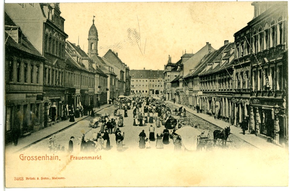 03463-Großenhain-1903-Frauenmarkt-Brück & Sohn Kunstverlag