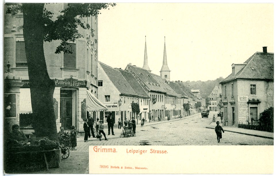 03696-Grimma-1903-Leipzigerstraße-Brück & Sohn Kunstverlag
