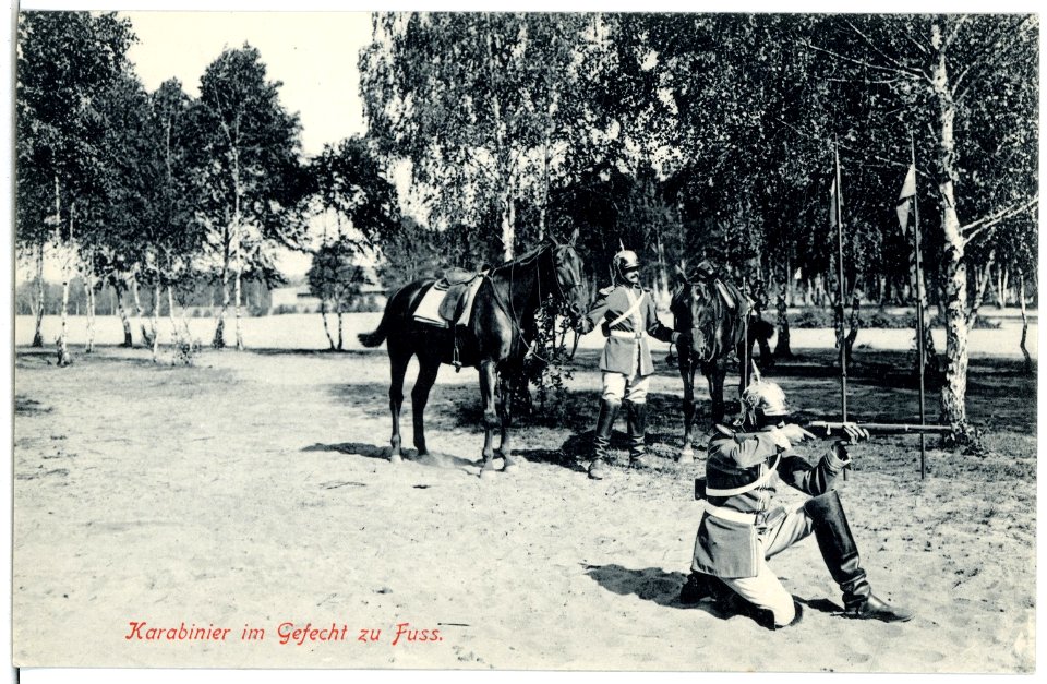 03682-Dresden-1903-Karabinier im Gefecht zu Fuß-Brück & Sohn Kunstverlag