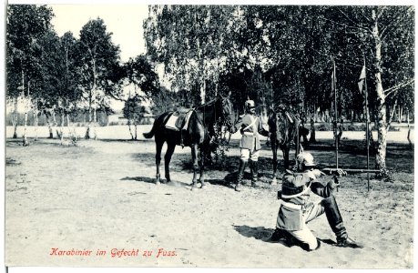03682-Dresden-1903-Karabinier im Gefecht zu Fuß-Brück & Sohn Kunstverlag
