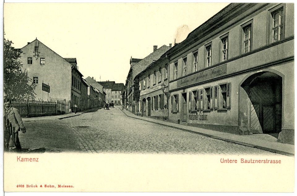 04603-Kamenz-1903-Untere Bautzner Straße-Brück & Sohn Kunstverlag