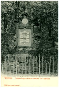 03692-Grimma-1903-J.-August-Köhler-Denkmal im Stadtwald-Brück & Sohn Kunstverlag