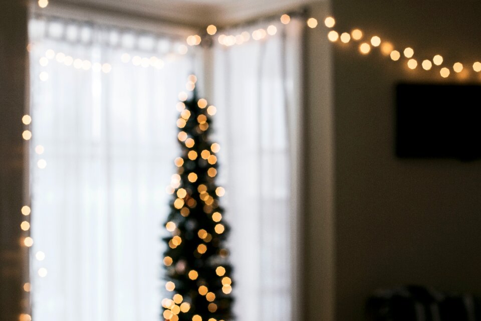 Christmas lights window