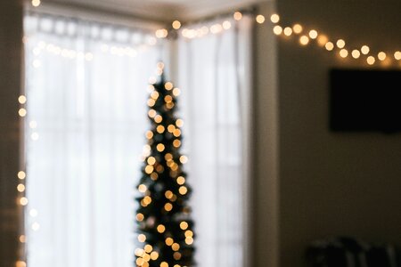 Christmas lights window