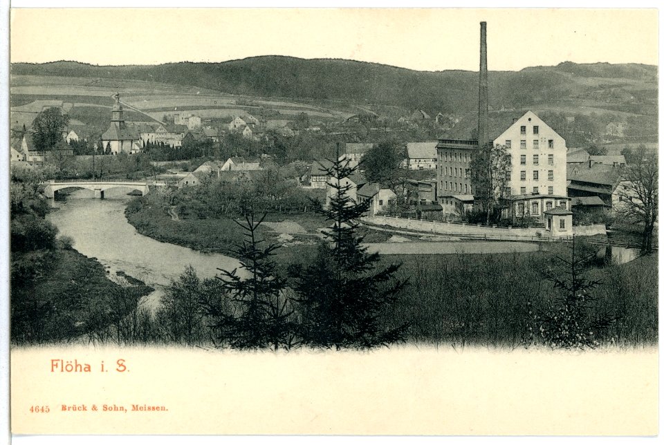 04645-Flöha-1903-Blick auf Flöha-Brück & Sohn Kunstverlag