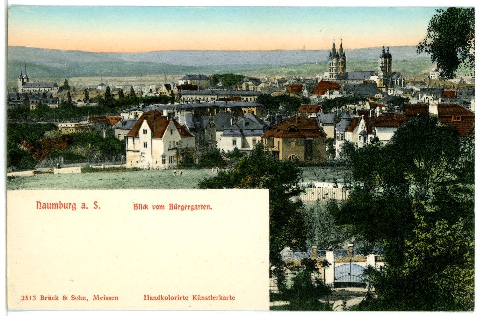 03513-Naumburg-1903-Blick vom Bürgergarten-Brück & Sohn Kunstverlag