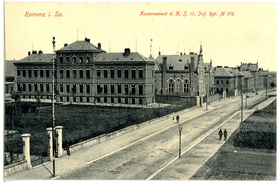 03813-Kamenz-1903-Kasernement des Königlich Sächsischen Infanterie-Regiments Nr. 178-Brück & Sohn Kunstverlag