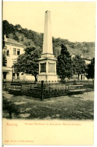 04746-Aussig-1903-Kronprinz Rudolf-Anlagen - Kriegerdenkmal-Brück & Sohn Kunstverlag