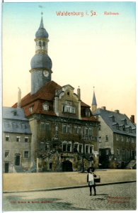 03651-Waldenburg-1903-Rathaus-Brück & Sohn Kunstverlag