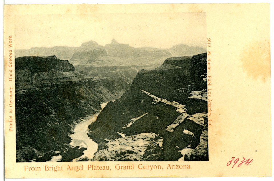 03934-Grand Canyon-1903-From Bright Angel Plateau-Brück & Sohn Kunstverlag