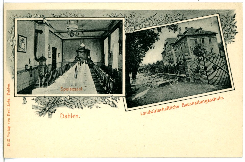 04813-Dahlen-1903-Landwirtschaftliche Haushaltungsschule-Brück & Sohn Kunstverlag